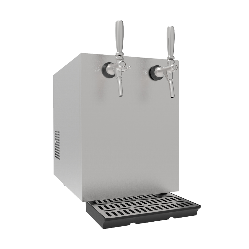 Dispensador de agua de encimera de 2 grifos para uso comercial.